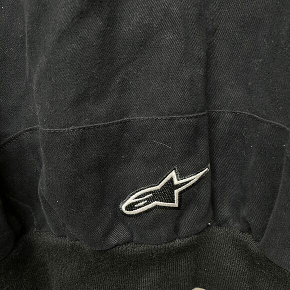 Jeff Hamilton NASCAR Jacket Mens 2XL XXL Black 24 Jeff Gordon Flames VINTAGE - Picture 12 of 15